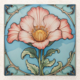 Pink Poppy Coaster ガラスコースター