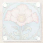 Pink Poppy Coaster ガラスコースター (裏面)
