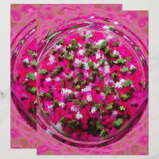 Pink Potpourri Scrapbook Paper 2-Sided Page (正面/裏面)