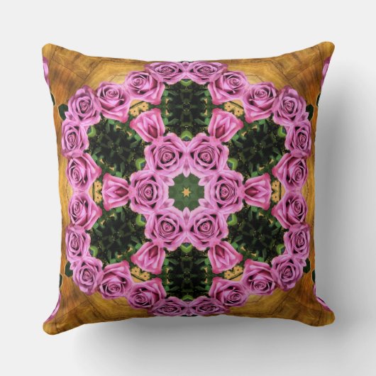 Pink Prancing Posies   クッション (裏面)