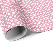 Pink Preppy Gingham Hearts- Wrapping Paper Roll ラッピングペーパー (ロールコーナー)