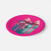 Pink Present ペーパープレート (アングル)