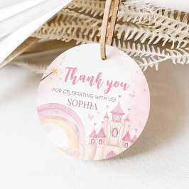 Pink Princess 4th Birthday Party フェイバータグ