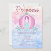 PINK PRINCESS BIRTHDAY INVITATION 招待状 (正面)