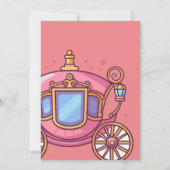 Pink Princess Carriage Birthday Party Invitation 招待状 (裏面)