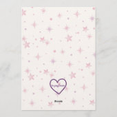 Pink Princess Doll, 2nd Birthday 招待状 (裏面)