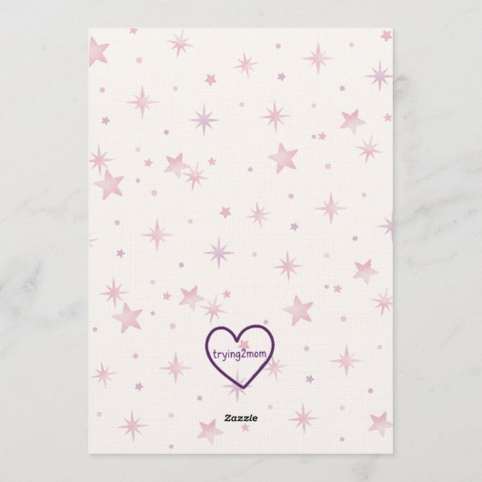 Pink Princess Doll, 4th Birthday 招待状 (裏面)