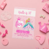 Pink Princess Doll, 5th Birthday 招待状