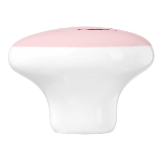 Pink Princess Monogram Tiara Girly Ceramic Knob セラミックノブ (側面)