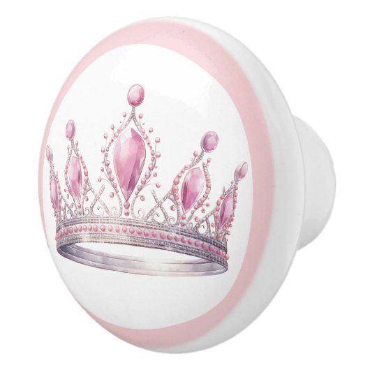Pink Princess Tiara Girly Ceramic Knob セラミックノブ (右)