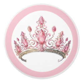 Pink Princess Tiara Girly Ceramic Knob セラミックノブ