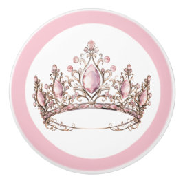 Pink Princess Tiara Girly Ceramic Knob セラミックノブ