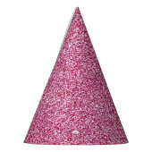 Pink Printed Glitter Noon Year's Eve Family  パーティーハット (左)