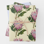 Pink Protea Cadeaupapier Vellen 3 Sets ラッピングペーパーシート (インサイチュ)
