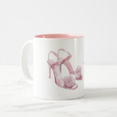 Pink Puffs High Heels ツートーンマグカップ (正面左)