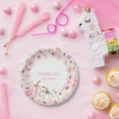 Pink Pumpkin Baby Shower ペーパープレート (パーティー)