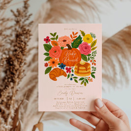 Pink Pumpkin Baby Shower Brunch Invitation 招待状