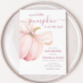 Pink Pumpkin Coquette Baby Shower 招待状