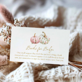 Pink Pumpkin Fall Theme Books for Baby エンクロージャーカード