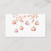 Pink Pumpkin Girl Books For Baby Shower エンクロージャーカード (裏面)