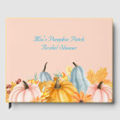 pink pumpkin patch bridal shower wedding ゲストブック (正面)