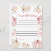 Pink Pumpkin Time Capsule Card 招待状 (正面)