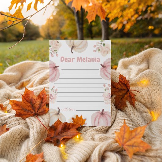 Pink Pumpkin Time Capsule Card 招待状