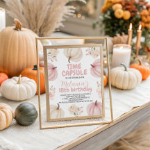 Pink Pumpkin Time Capsule Sign