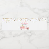 Pink Pumpkin Truck Water Bottle Labels ペットボトルラベル (シングルラベル)