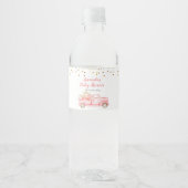 Pink Pumpkin Truck Water Bottle Labels ペットボトルラベル (正面)