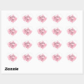 Pink Purim Label ハートシール (シート)