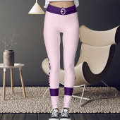 Pink Purple 40th Birthday Pet Cat Mom Personalized レギンス