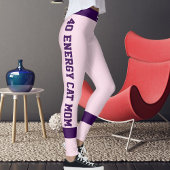 Pink Purple 40th Birthday Pet Cat Mom Personalized レギンス