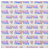 Pink Purple Aloha Hawaiian Tropical Turtle ファブリック (見本)