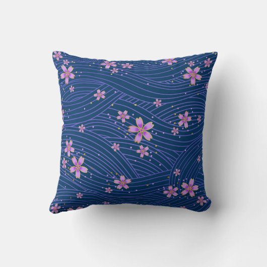 pink purple and blue クッション (裏面)