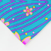 pink purple and blue フリースブランケット (角)