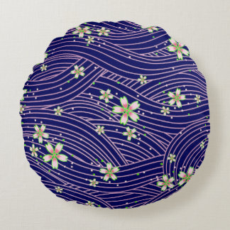 pink purple and blue ラウンドクッション