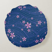 pink purple and blue ラウンドクッション (裏面)