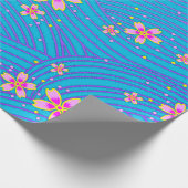 pink purple and blue ラッピングペーパー (角)