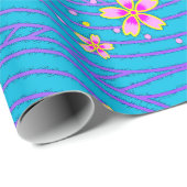 pink purple and blue ラッピングペーパー (ロールコーナー)