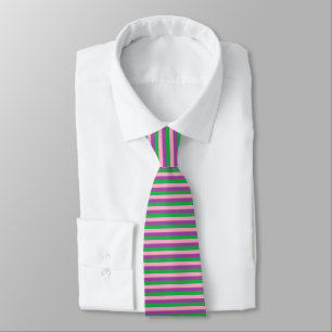 Pink, Purple and Green Stripes ネクタイ