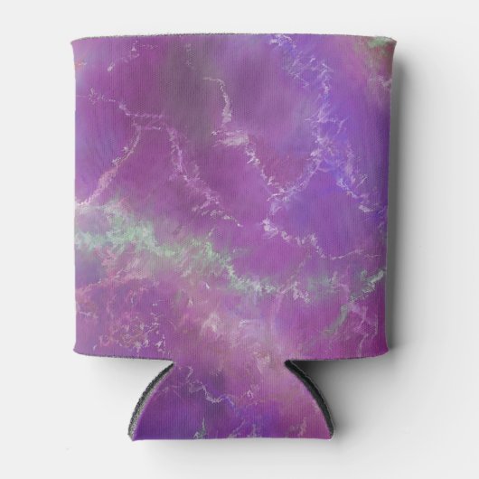 Pink, Purple and Silver Marble Pattern  缶クーラー (正面)