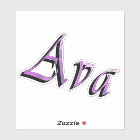 Pink Purple Ava Name, シール (シート)