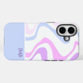 Pink Purple Blue Abstract Personalized Name Case-Mate iPhoneケース (裏面 (横))