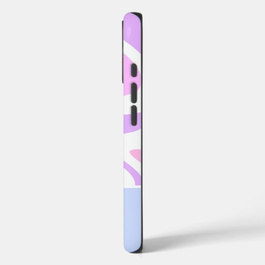 Pink Purple Blue Abstract Personalized Name Case-Mate iPhoneケース (裏面 / 左)