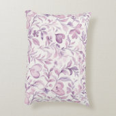 Pink Purple Blush Flowers Hearts  アクセントクッション (裏面(縦))