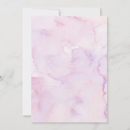 Pink Purple Bow Coquette Twins Butterfly 招待状 (裏面)