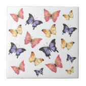 Pink Purple Butterflies タイル (正面)