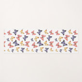 Pink Purple Butterflies ヨガマット (正面(横))