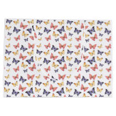 Pink Purple Butterflies ラージペーパーバッグ (裏面)